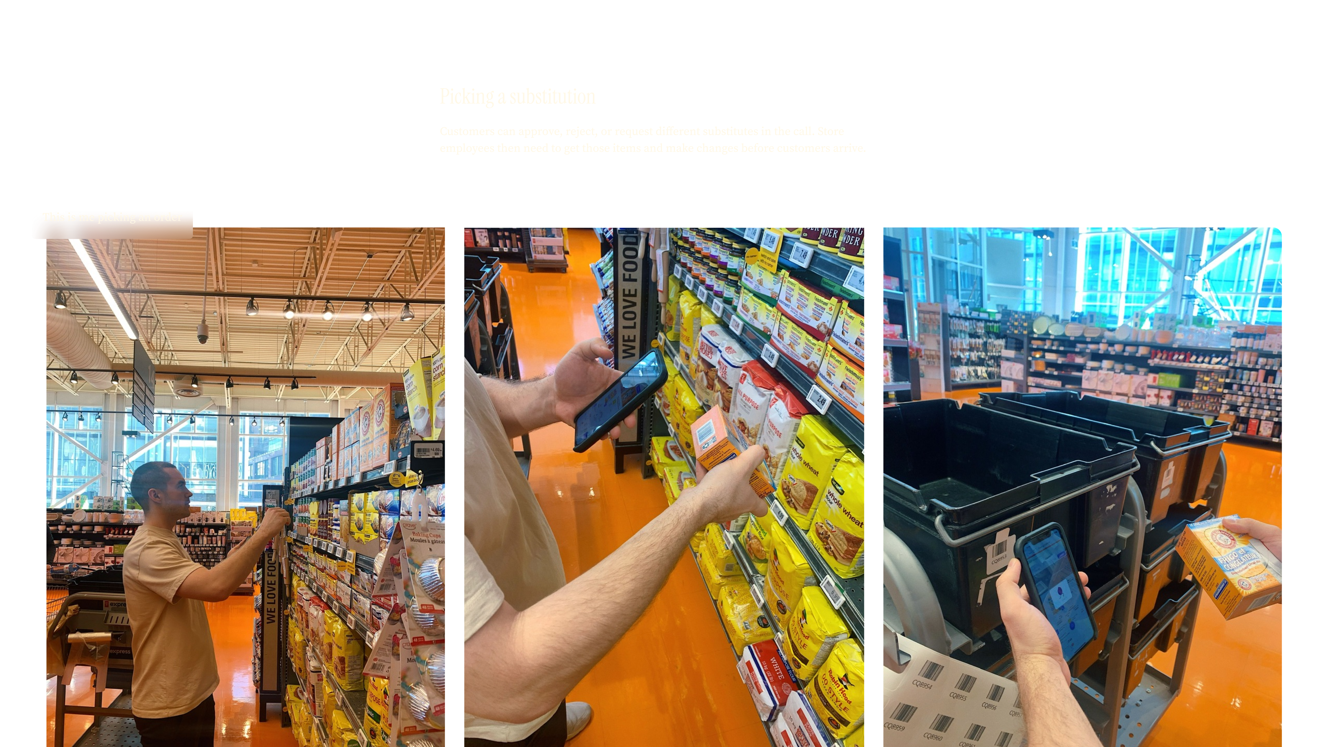 Me picking groceries