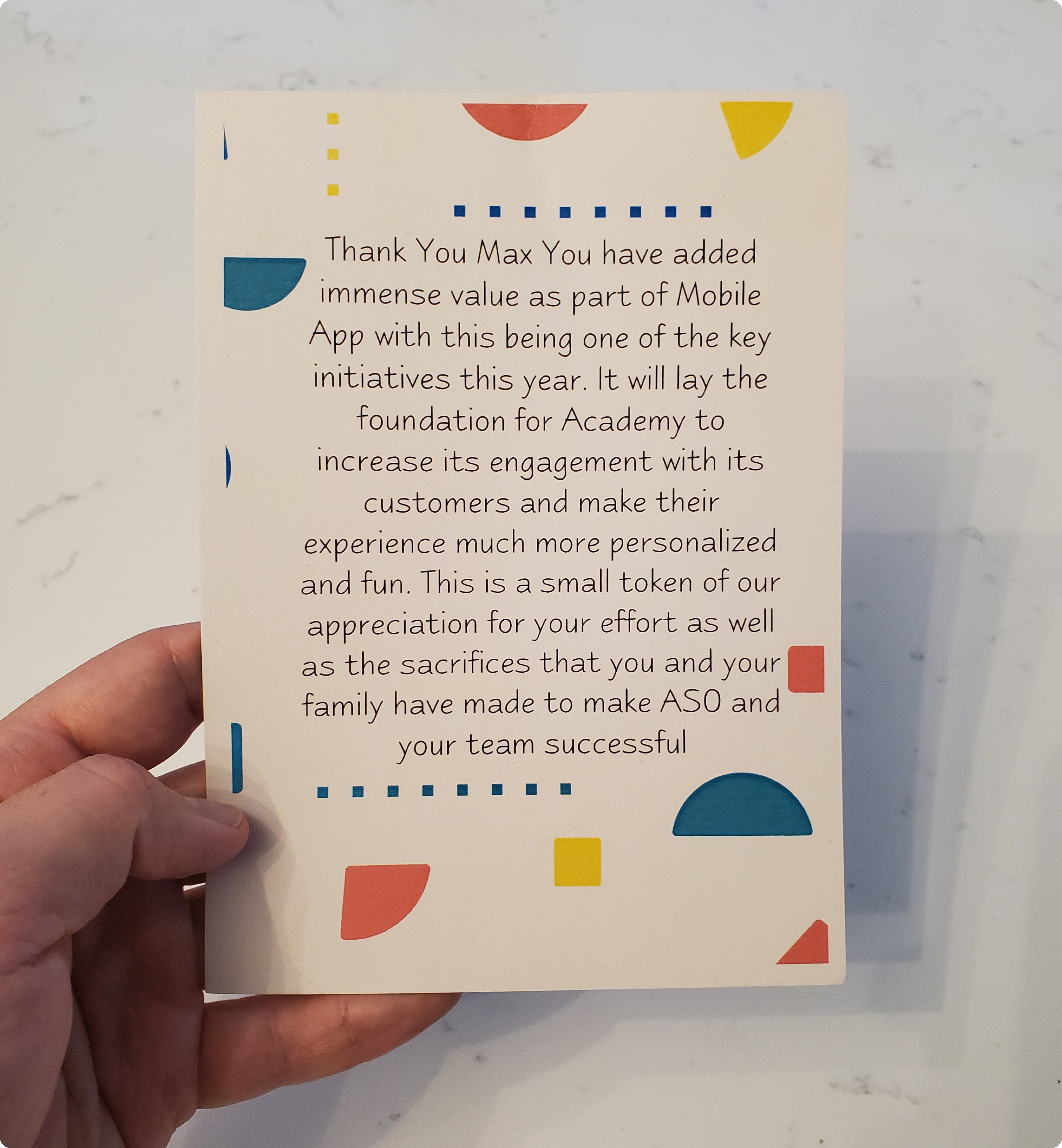 academy thank you message image